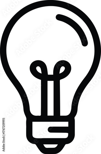 light bulb vector icon on white background
