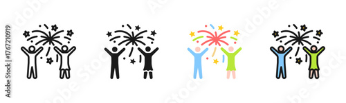 Celebration Icon Pack In Multiple Styles