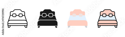 Bed Icon Pack In Multiple Styles