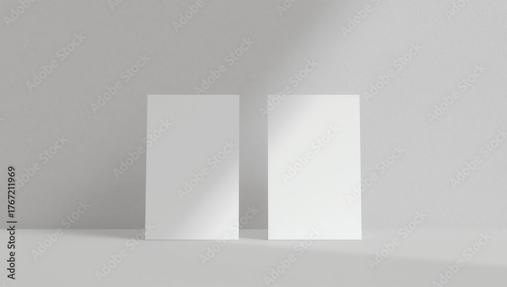 Fototapeta premium Blank business card for template mockup on white background.