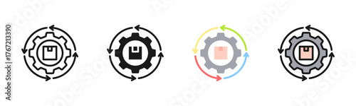 Supply Chain Icon Pack In Multiple Styles