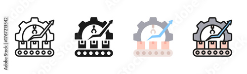Lean Manufacturing Icon Pack In Multiple Styles