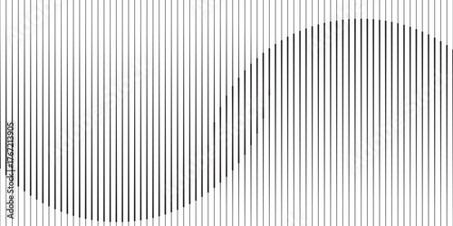Abstract Black and White Optical Illusion Lines Background. Modern Trendy design in Vector Illustration