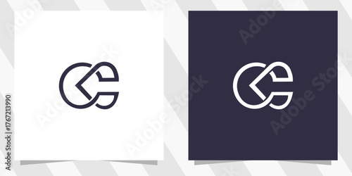 letter kc ck logo design vector