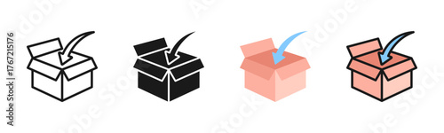 Packaging Icon Pack In Multiple Styles