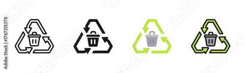 Recycling Icon Pack In Multiple Styles