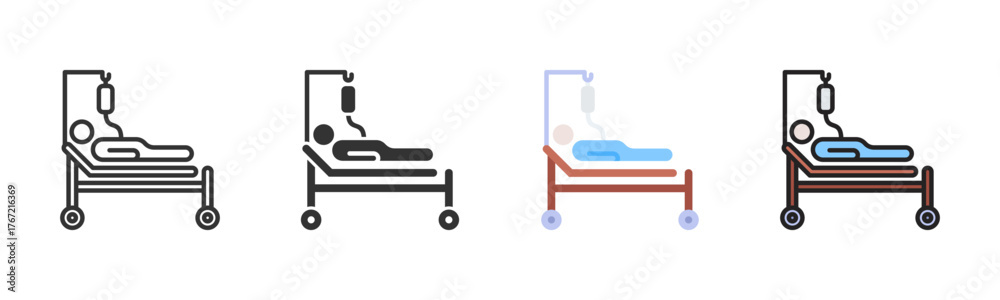 Hospital Bed Icon Pack In Multiple Styles Hospital Bed Icon Pack In Multiple Styles