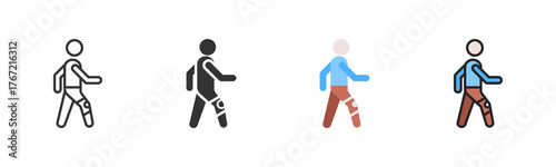 Walking Man Icon Pack In Multiple Styles