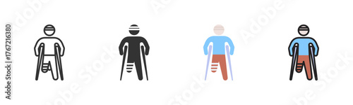 Broken Leg Icon Pack In Multiple Styles