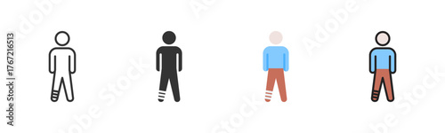 Broken Leg Icon Pack In Multiple Styles