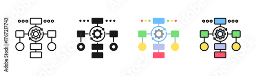 Workflow Automation Icon Pack In Multiple Styles
