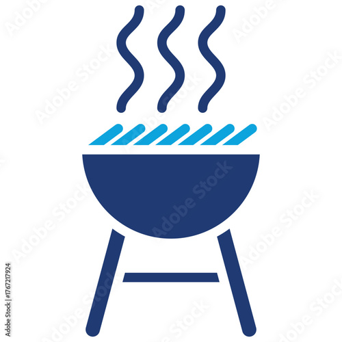 Barbeque  mixed color icon