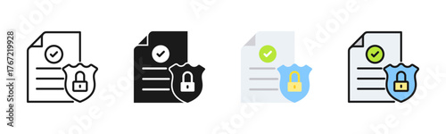 Confidentiality Icon Pack In Multiple Styles