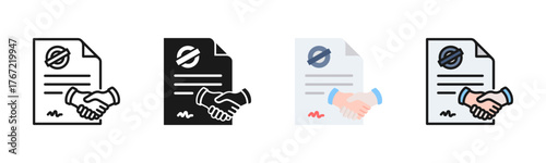 Agreement Icon Pack In Multiple Styles