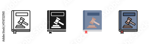 Law Book Icon Pack In Multiple Styles