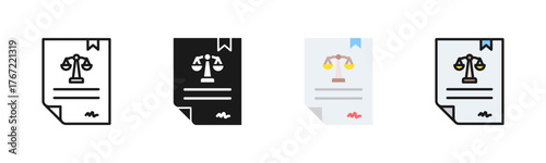Power Of Attorney  Icon Pack In Multiple Styles