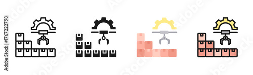 Industry 4 0 Icon Pack In Multiple Styles