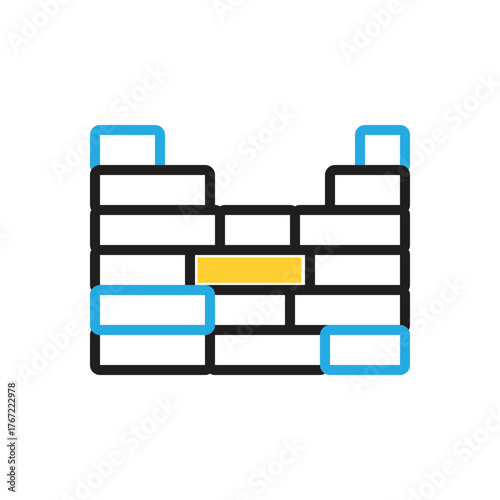 Multi color icon for wall