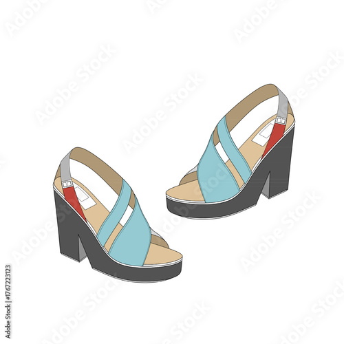 
vector image of women's sandal design