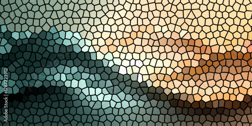 Black metallic steel wire mesh pattern texture background of snake skin design