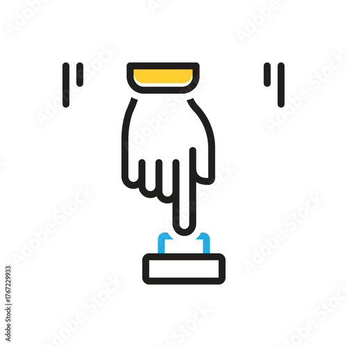 Multi color icon for begin