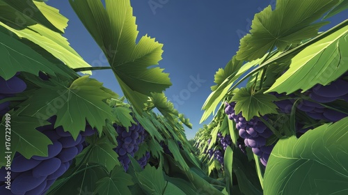 Vineyard Stock Photo: Grape Harvest and Wine Background, Grapes