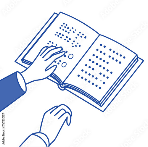 World Braille Day Vector Illustration – Accessibility, Inclusion, and Education Awareness Design in Minimal Flat Style