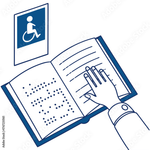 World Braille Day Vector Illustration – Accessibility, Inclusion, and Education Awareness Design in Minimal Flat Style