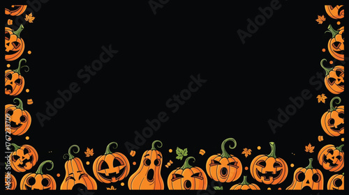 halloween pumpkin on black background