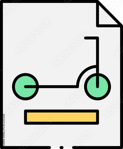 City Transport Rental Icon Set – Urban Mobility and Vehicle Sharing Flat Vector Illustration