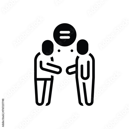 Black solid icon for consulting partners