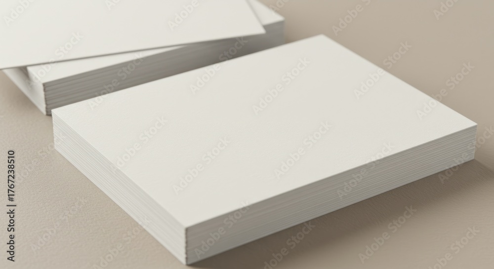 Fototapeta premium Stack of Blank White Paper Sheets.