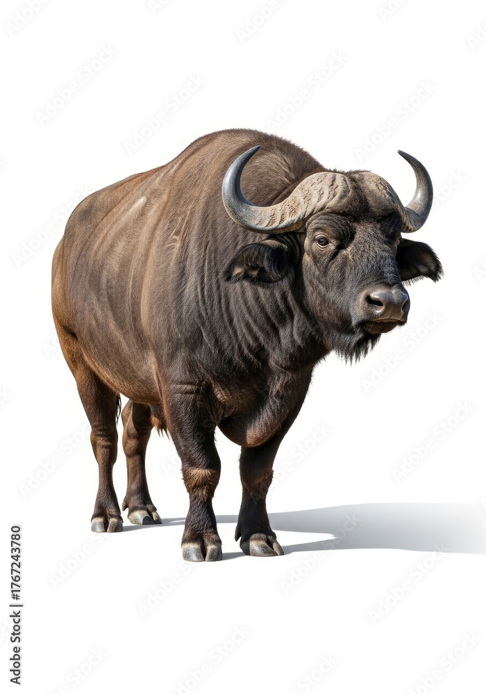 Obraz premium buffalo isolated on white background
