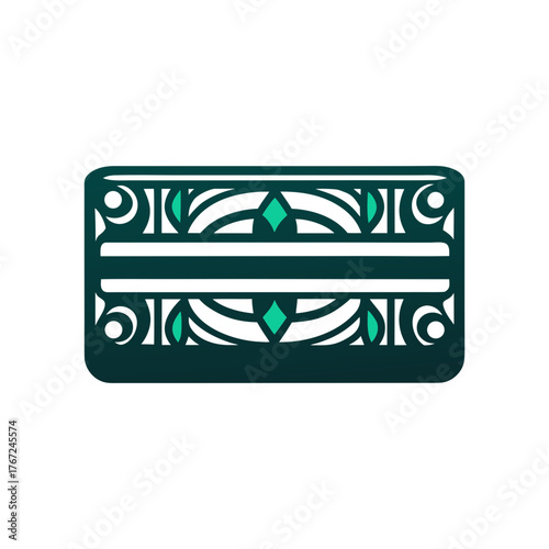 Modern Blue Loyalty Card Design with Rounded Corners A blue loyalty card lies flat with rounded corners