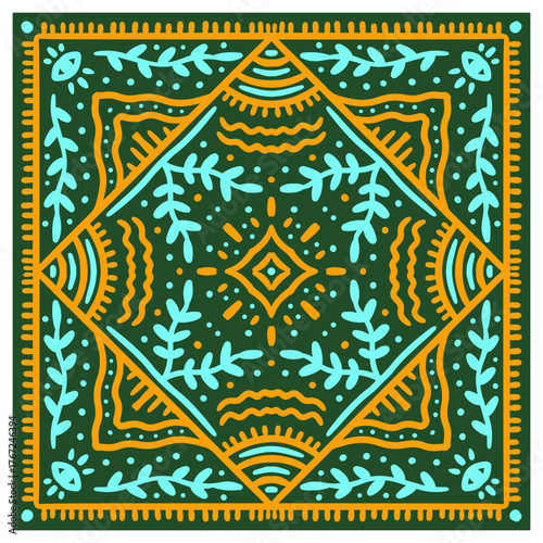 floral bandana illustration