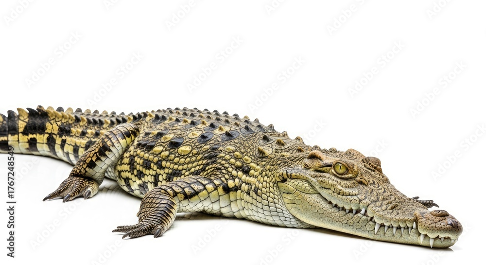 Fototapeta premium crocodile isolated on white background