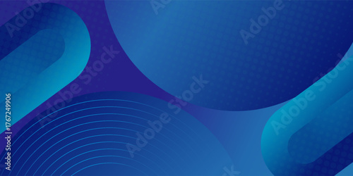 Paper layer circle blue abstract background. Curves and lines use for banner, cover, poster, wallpaper, design with space for text.