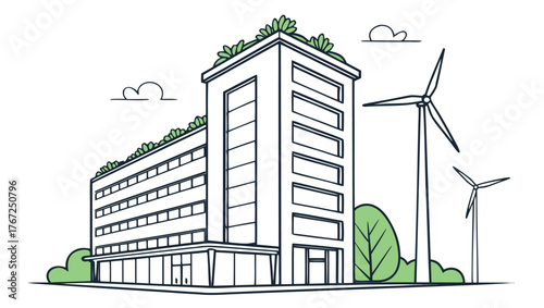 Sustainable Office Tower With Vertical Garden Green Architecture