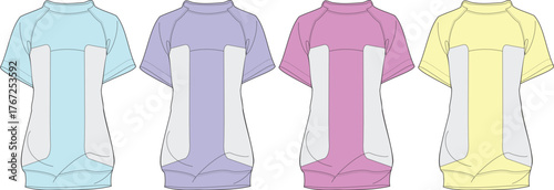 Variety of colorful swimming suit designs perfect for aquatic activities, summer, and beach events