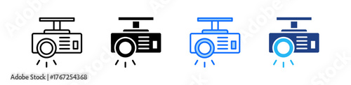 Projector Icon Set Multiple Style Collection