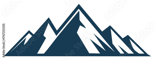 Mountain peaks graphic illustration vector icon for travel nature adventure outdoor logo