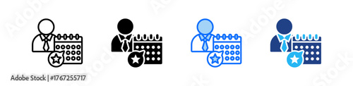Event Coordinator Icon Set Multiple Style Collection