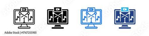 Live Entertainment Icon Set Multiple Style Collection