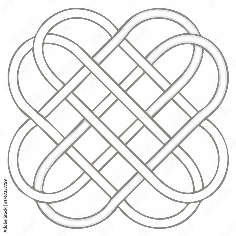 Obraz premium Intricate Celtic Knot Illustration A Geometric Interlocking Pattern Design for Decoration and Cultural Art Concepts