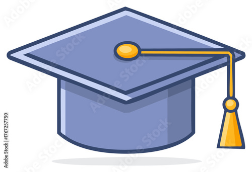 Graduation Cap Icon Illustration Celebrating Education Success And Achievement