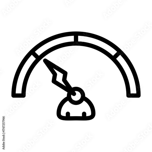 Stress Meter Vector Line Icon Design