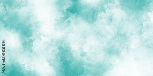 Abstract green watercolor background handmade illustration, Soft watercolor texture with gentle green hues, aqua green watercolor texture background.