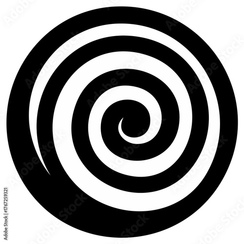 Abstract Black and White Swirl Pattern Concentric Circular Motion