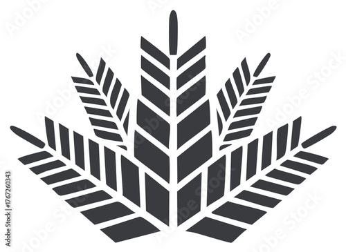 Stylized Wheat Sheaves Graphic Illustration Icon Silhouette Grain Agriculture Harvest Symbol Design