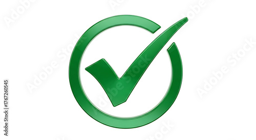 Free Download Green check mark in a circle isolated on transparent background, symbol of approval - GFXLoad